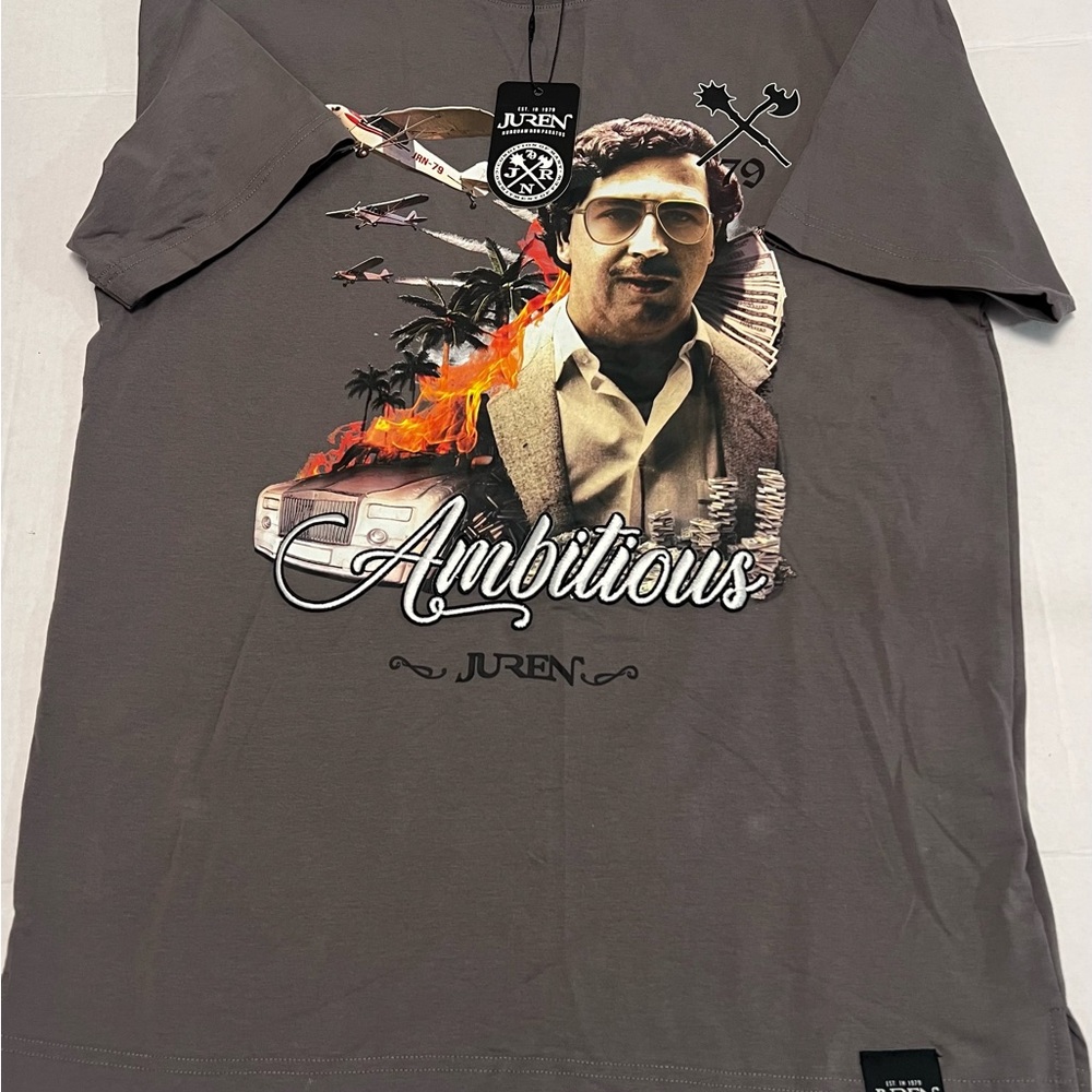 Juren Ambitious Graphic Tee in Charcoal
